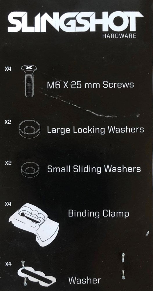 Slingshot Wake Binding Boot Clamp Hardware Set