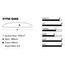 Slingshot Phantasm PTM 999 foil front wing size chart