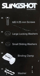 Slingshot Wake Binding Boot Clamp Hardware Set